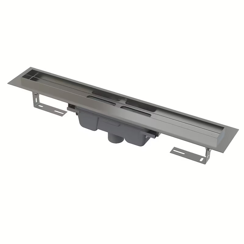 Nerjavni kanaleta za tuš Alca pro za prho v ravnini tal s širino rešetke 55 cm.