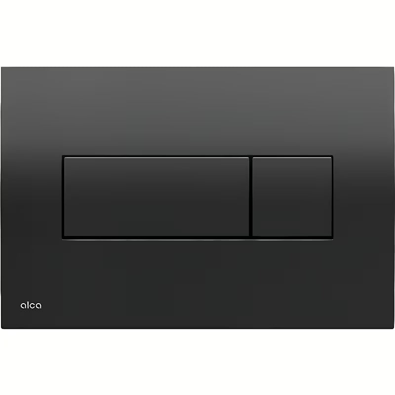 Črna aktivirna tipka Alca pro za predstenske instalacijske sisteme in WC školjka kotličke pro za vzidavo