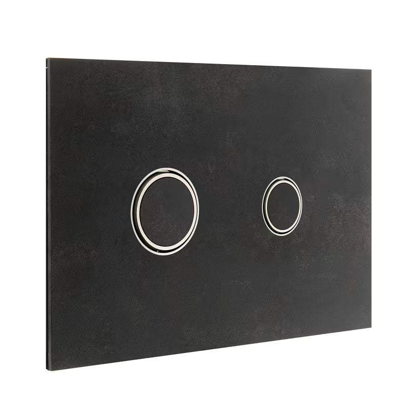 Crno-matni aktivirna tipka Alca pro vodokotlića Alcaplast iz serije Metal.