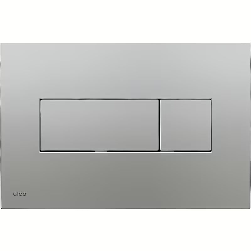 Aktivirna tipka Alca u obradi krom-mat pro za predzidne instalacijske sustave i vodokotliće pro za ugradnju u zid.