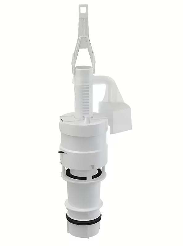 Bijeli odtočni ventil Alca pro dvokoličinsko štedno ispiranje za predzidne instalacijske sustave.