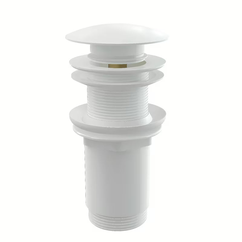 Potpuno metalna sifonska garnitura za umivaonik odtok Alca s bijelim čepom i kromiranom završnom obradom