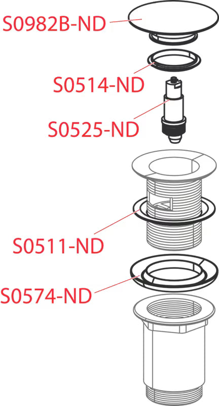 Alca umivaonička odtok ClickClack 5/4 s preljevom i velikim bijelim čepom