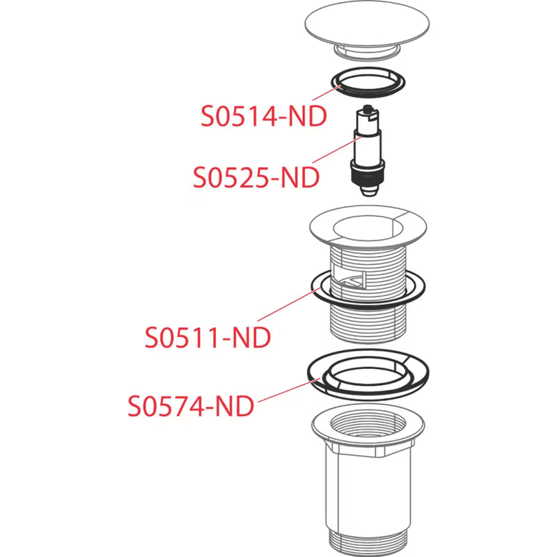Crno-mat odtok za umivaonik od punog metala Alca ClickClack 5/4 s velikim čepom pro umivalniki s preljevom