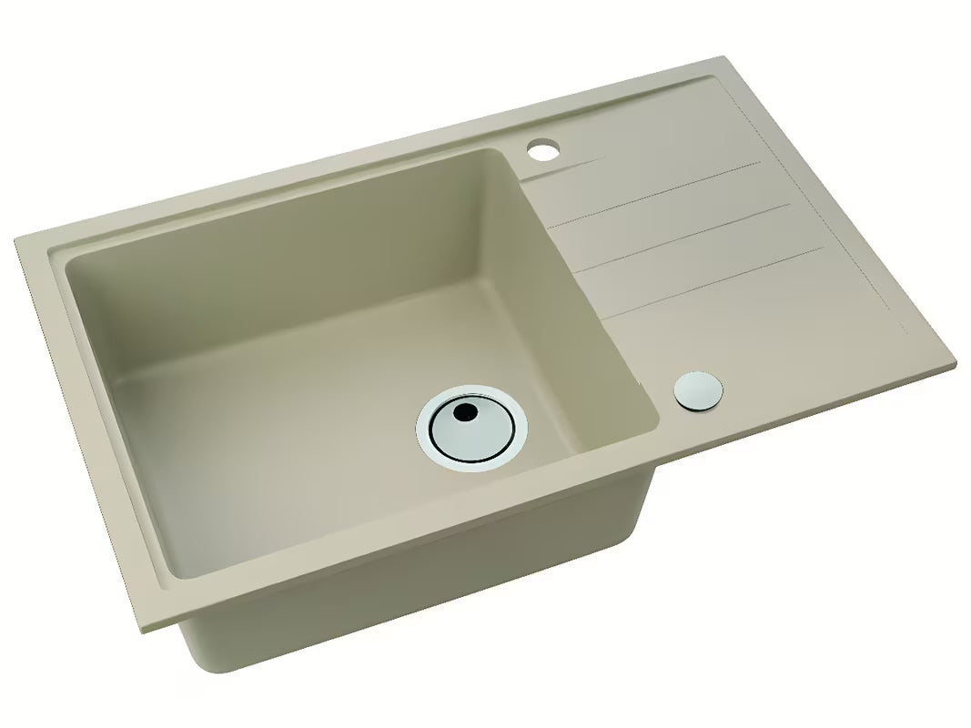 Granitno pomivalno korito Alveus Intermezzo 130 z odcejalnikom v barvi beige