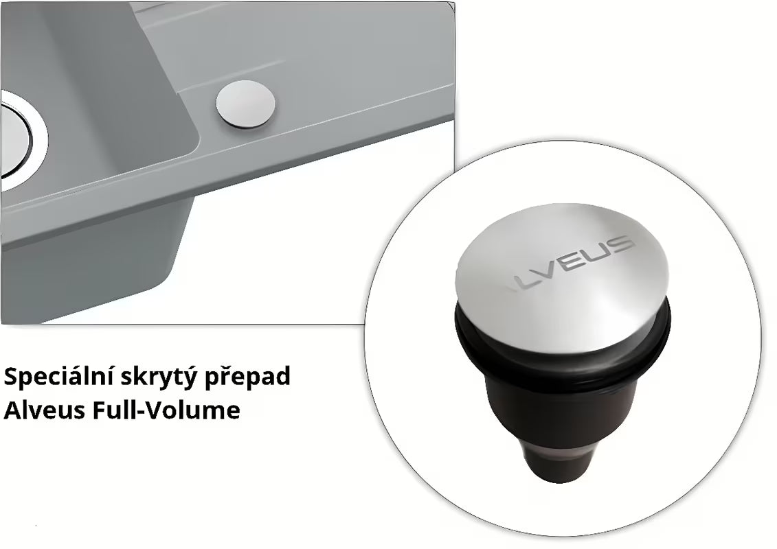 Granitni pomivalno korito Alveus Intermezzo 130 s ocjedom u boji betona