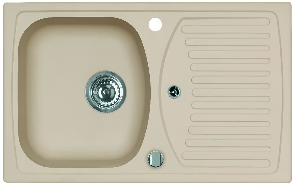 Ugradbeni granitni pomivalno korito Alveus Seta104 s ocjeđivačem i otvorom pro slavinu