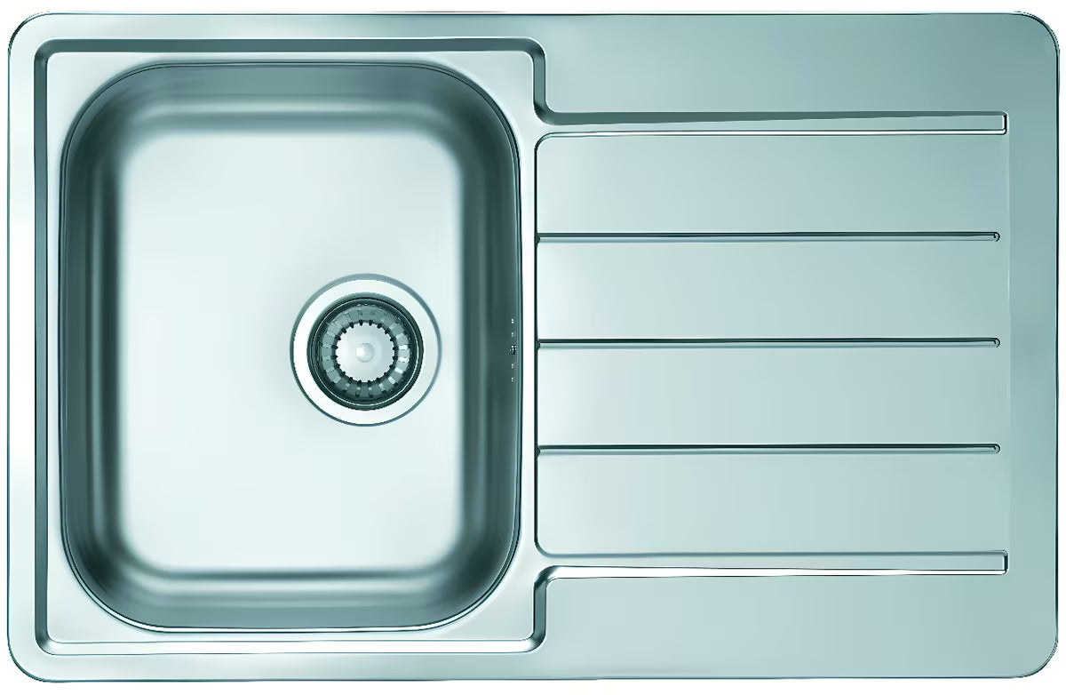 Nehrđajući vgradni pomivalno korito Alveus Line 80 z odcejalnikom i sitastim odvodom s preljevom