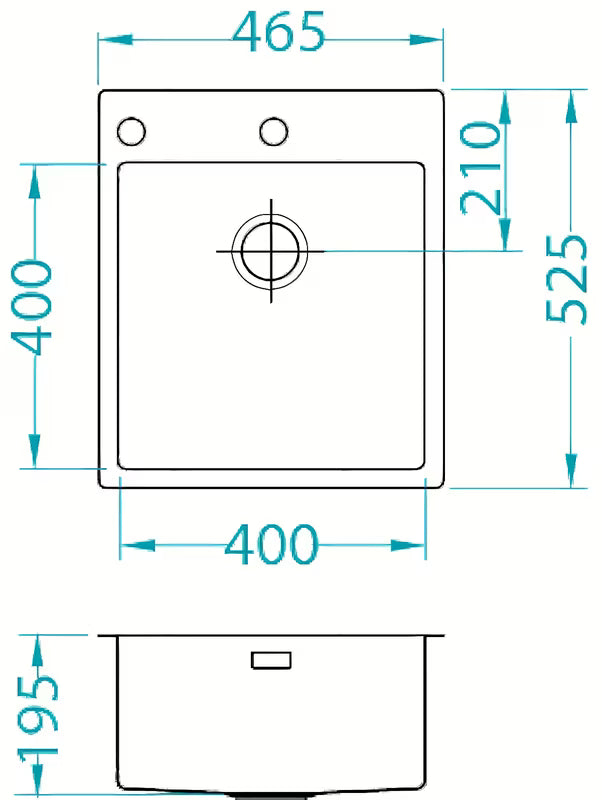 Inox kuhinjski enojno korito Alveus Pure 20 bez ocjeđivača, pro montaža za delovni pult