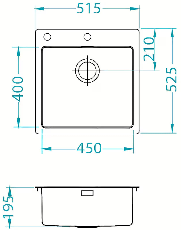 Inox kuhinjski enojno korito Alveus Pure 30 bez ocjeđivača pro montaža za delovni pult