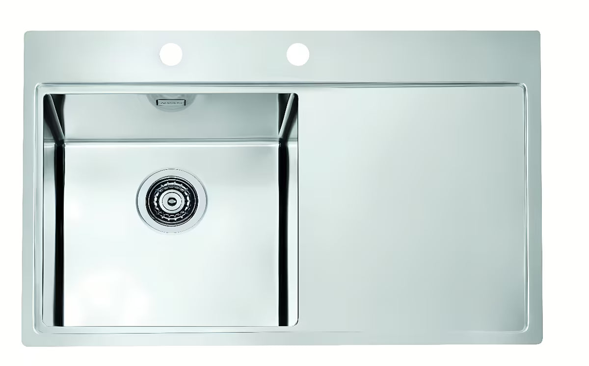 Inox pomivalno korito Alveus Pure 40 s ocjeđivačem i koritom lijevo, pro montaža za delovni pult.