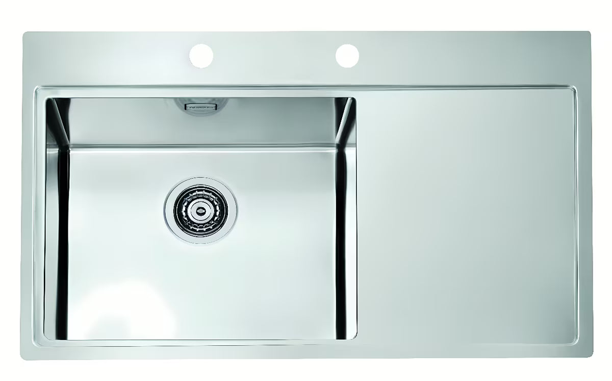 Inox pomivalno korito Alveus Pure 50 z odcejalnikom i koritom lijevo