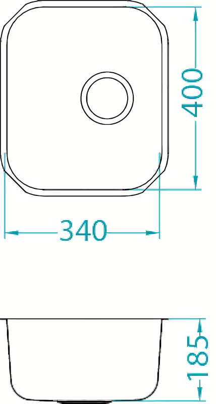 Nehrđajući kuhinjski enojno korito Alveus Variant 40 bez ocjeđivača pro za ugradnju u radnu ploču