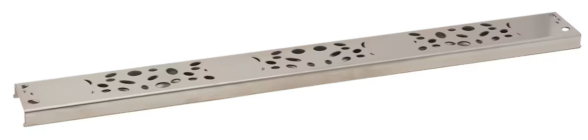 Kromirani rešetka za kanaleto od poliranog nehrđajućeg čelika s rešetkom u dekoru ovala pro kanaleta za tuš