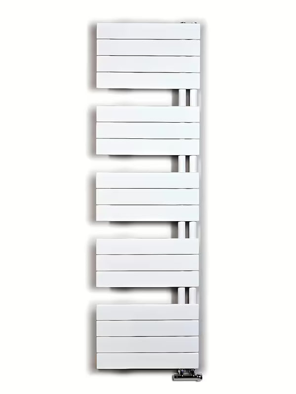 Bel kombiniran kopalniški radiator Anima Oliver 45x151 cm pro za ogrevanje in sušenje brisač.