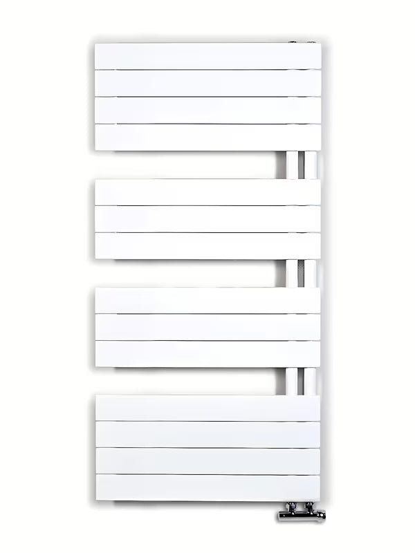 Bel kombiniran kopalniški radiator Anima Oliver 60x122 cm primeren pro ogrevanje in sušenje brisač.