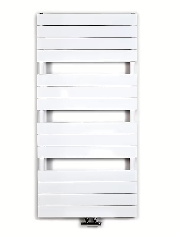 Bijeli kombiniran radiator Anima Viktor 60x122 cm, prikladan pro kupaonicu i sušenje ručnika.