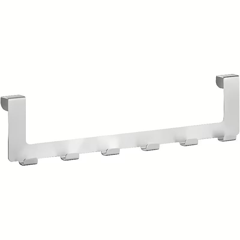 Čelični obešalnik za vrata Bemeta Neo sa šest kukica u brušenoj srebrnoj izvedbi