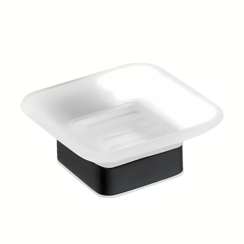 Crna stenska posoda za milo Bemeta Nero od mesinga, u četvrtastom dizajnu