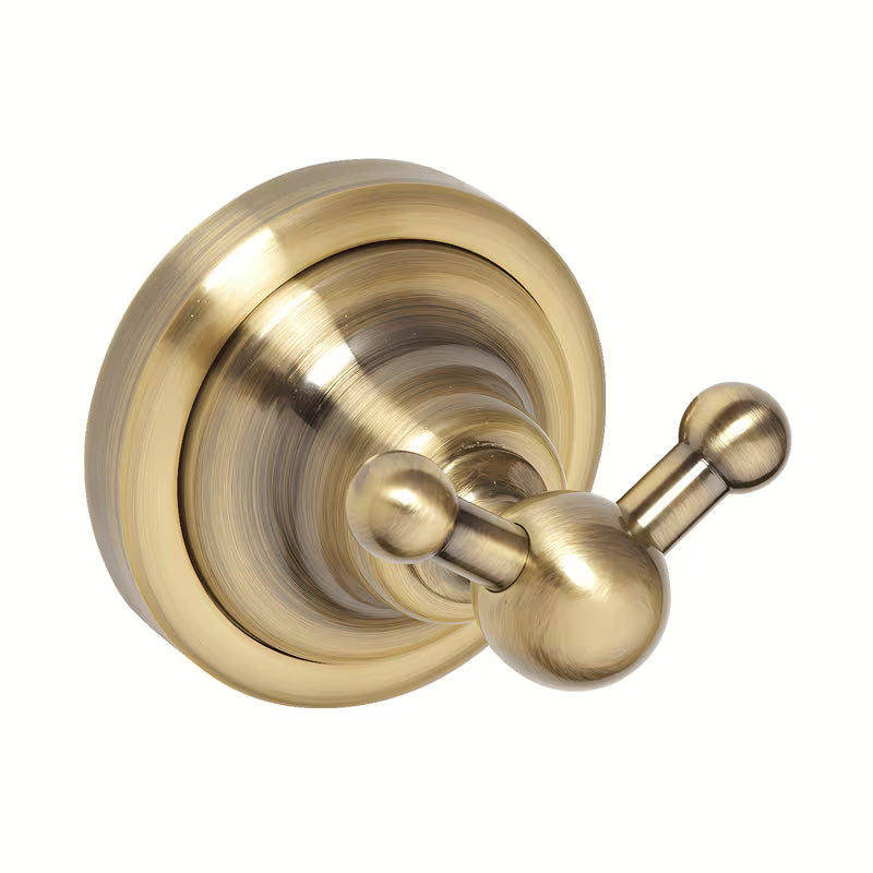 Mesingani stenski dvojni kavelj Bemeta Ricordi u brončanoj završnoj obradi u stilu retro.