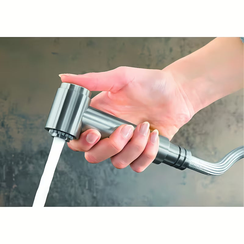Blanco Ambis-S armatura za pomivalno korito Supersteel v krtačenem nerjavnem jeklu z izvlečno prho