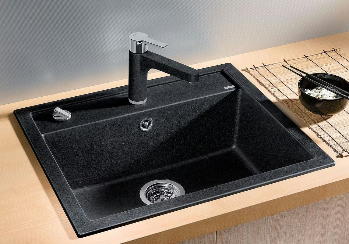 Granitni pomivalno korito Blanco Dalago 5 tartufo pro ugradnja odozgo za delovni pult