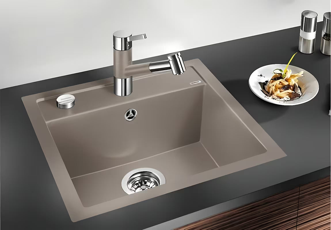 Granitni pomivalno korito Blanco Dalago 5 tartufo pro ugradnja odozgo za delovni pult