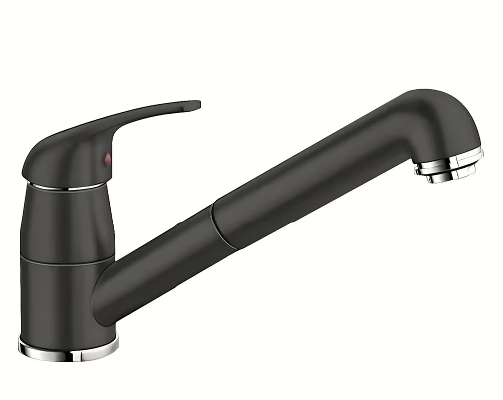 Antracit armatura za pomivalno korito Blanco Daras - S izvlačnim tušem i mat površinom Silgranit-look