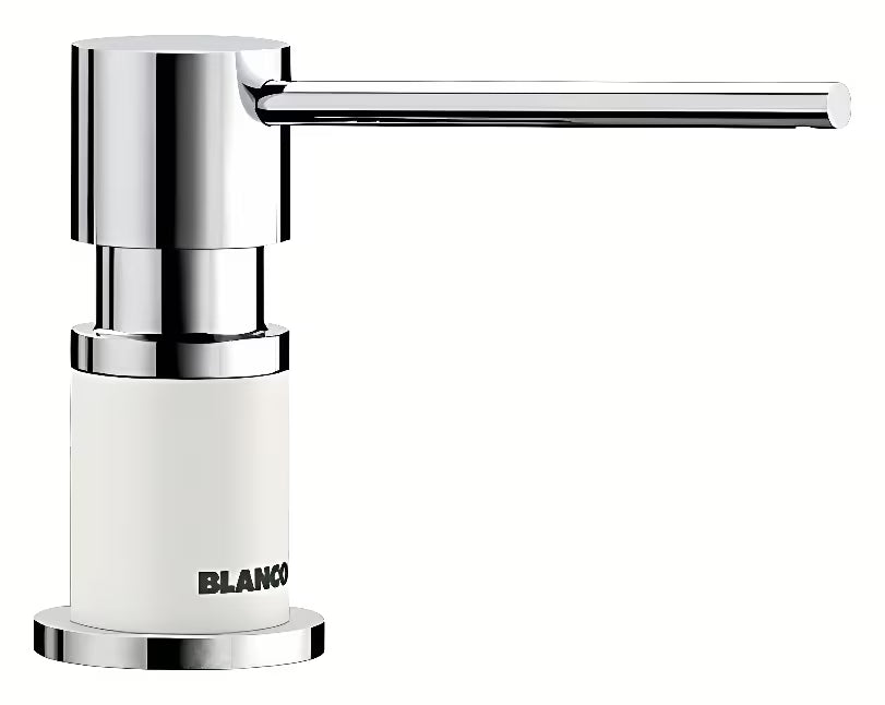 Bijelo-krom dozator detergenta Blanco Lato s punjenjem odozgo