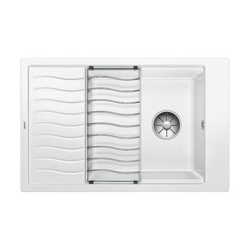 Blanco elonxl 6 S granitni pomivalno korito s ocjednom plohom u bijeloj boji pro, ugradnja odozgo