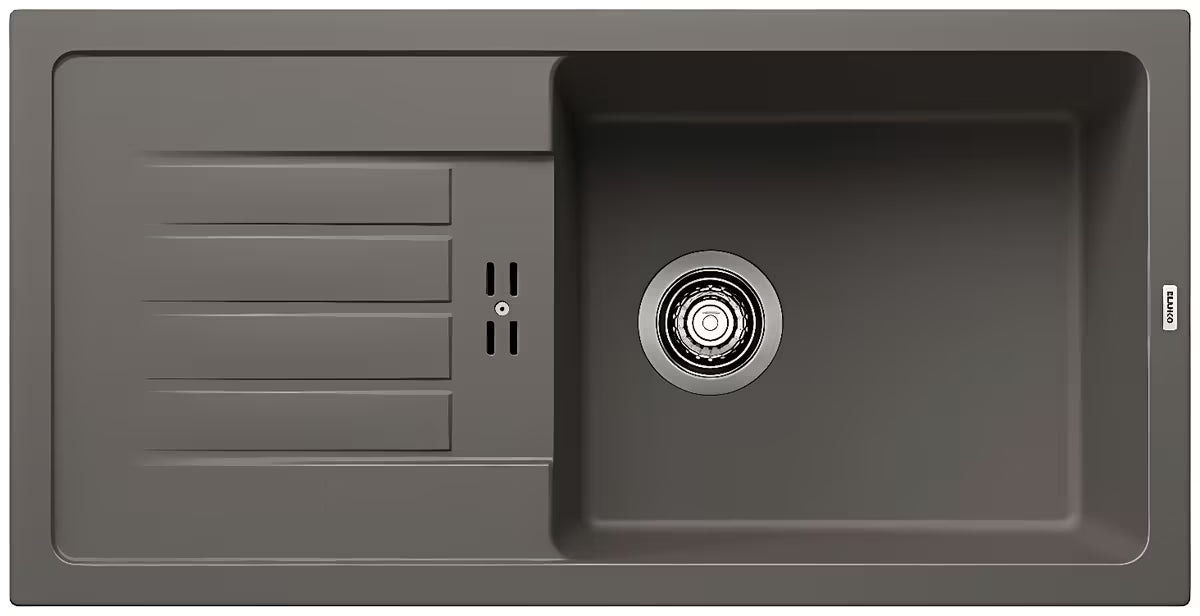 Granitno pomivalno korito Blanco Favum XL 6 S z odcejalnikom v barvi vulkansko siva