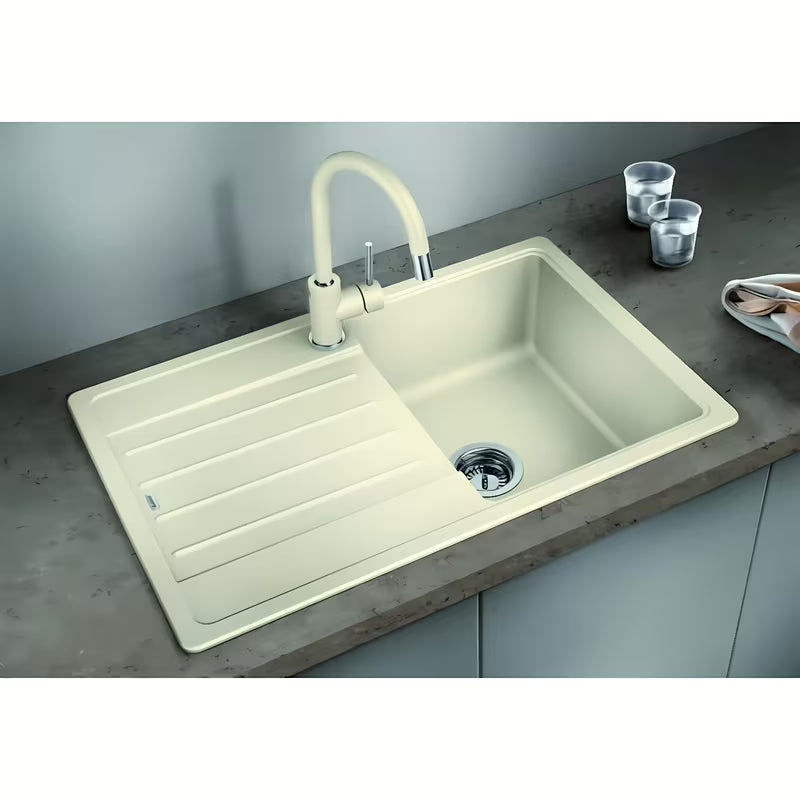 Kuhinjski granitni sudoper Blanco Legra 45 S ocjednom plohom, obostrani, boja kava.