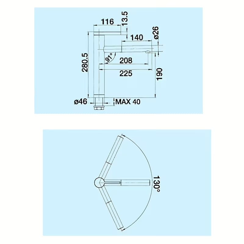 Blanco Linee-S armatura za pomivalno korito u izvedbi antracit i krom s izvlačnim tušem
