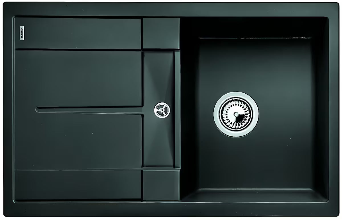 Blanco Metra 45 S granitni pomivalno korito z odcejalnikom, antracit, ugradnja odozgo