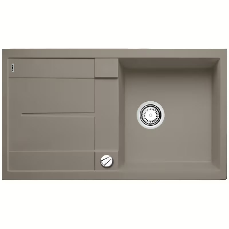 Granitni pomivalno korito Blanco Metra 5 S z odcejalnikom u boji tartufo pro ugradnja odozgo