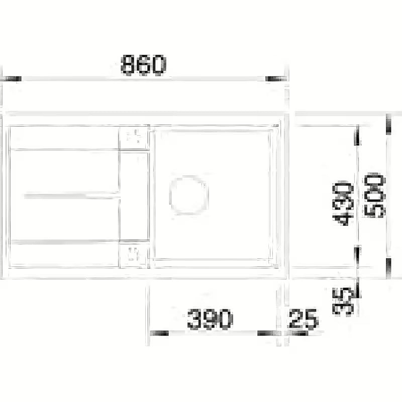 Granitni pomivalno korito Blanco Metra 5 S z odcejalnikom u boji tartufo pro ugradnja odozgo