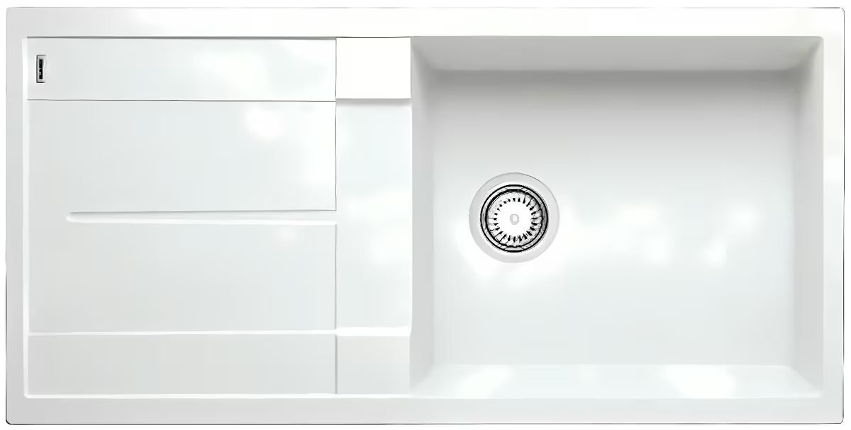 Belo granitno pomivalno korito Blanco Metra XL 6 S z odcejalnikom pro zgornja vgradnja