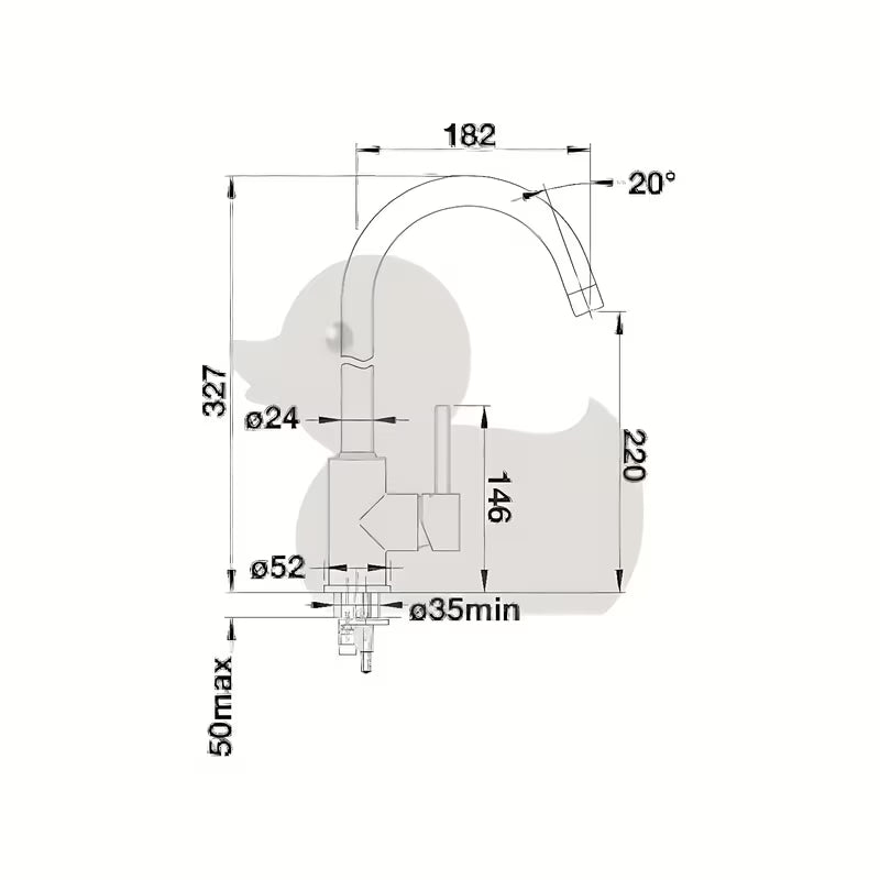 Blanco Mida enoročna armatura za pomivalno korito u antracit boji z vrtljivim izlivom i površinom Silgranit-look.
