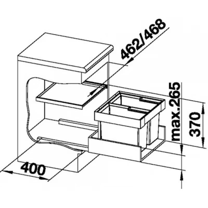 Blanco Flexon II koš za smeti sorter za kuhinjski ormarić modernog i funkcionalnog dizajna