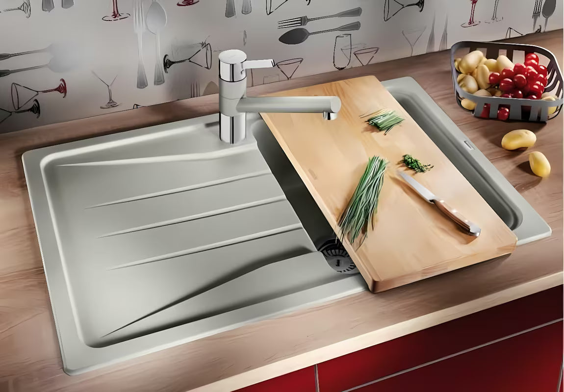 Blanco Zia 45 S Compact granitni pomivalno korito z odcejalnikom, antracit, ugradnja odozgo