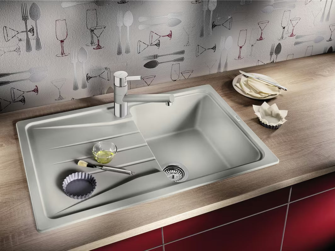 Granitni pomivalno korito Blanco Sona 45 S ocjednom plohom u boji tartufo pro ugradnja odozgo