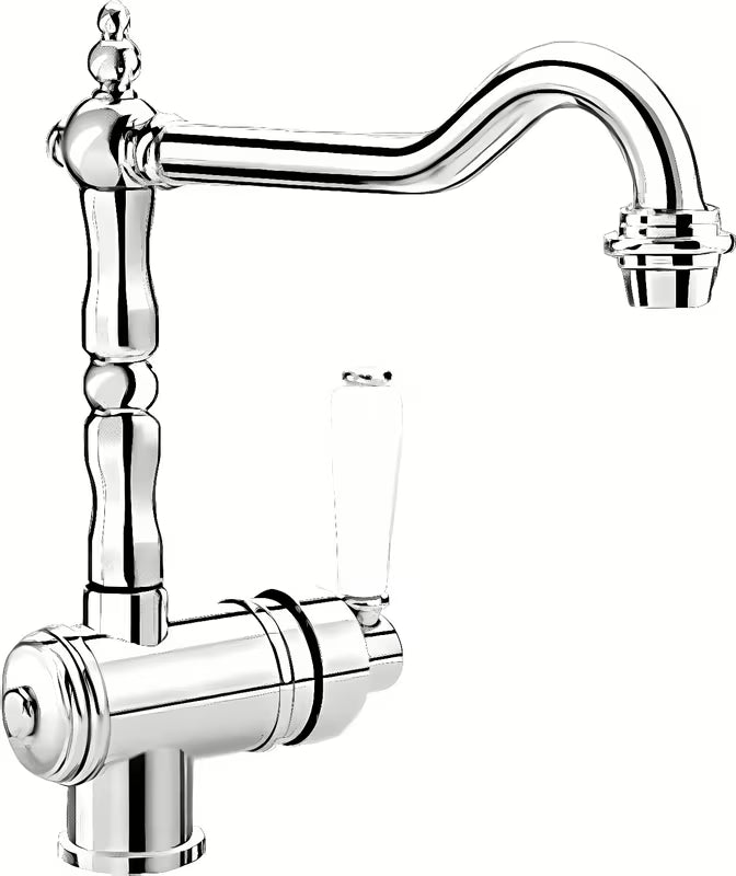Kromirana armatura za pomivalno korito Blanco Tradon u retro dizajnu z vrtljivim izlivom