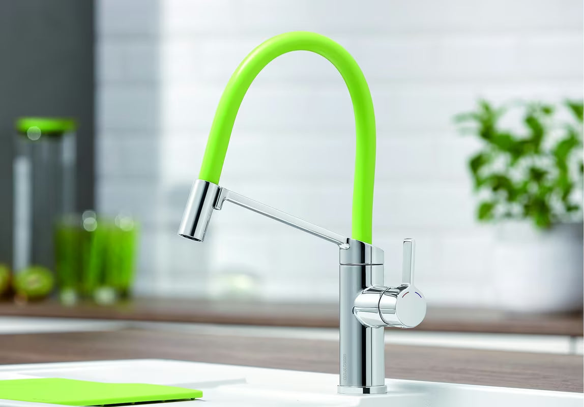 Krom armatura za pomivalno korito Blanco Viu-S s izvlačnim tušem i zakretnim izljevom 360°