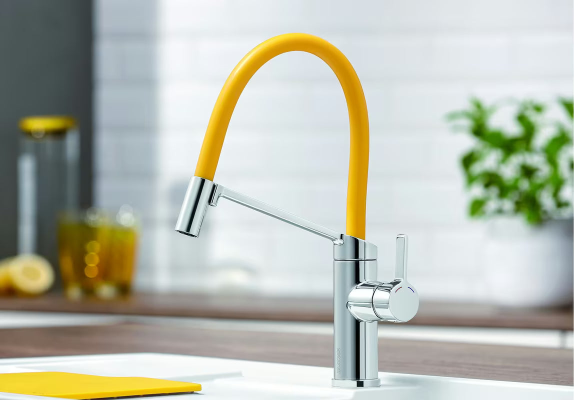 Krom armatura za pomivalno korito Blanco Viu-S s izvlačnim tušem i zakretnim izljevom 360°