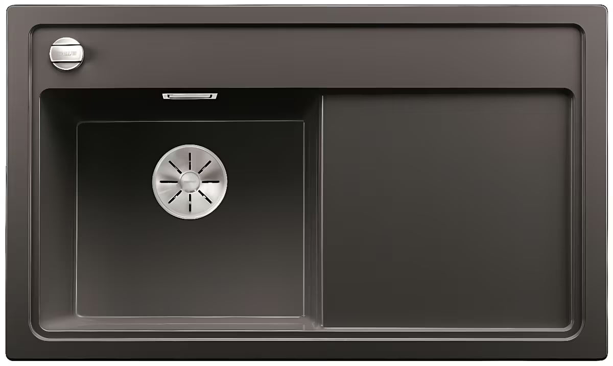 Granitni pomivalno korito Blanco Zenar 45 S ocjeđivačem u boji antracit, orijentacija sudopera lijevo.