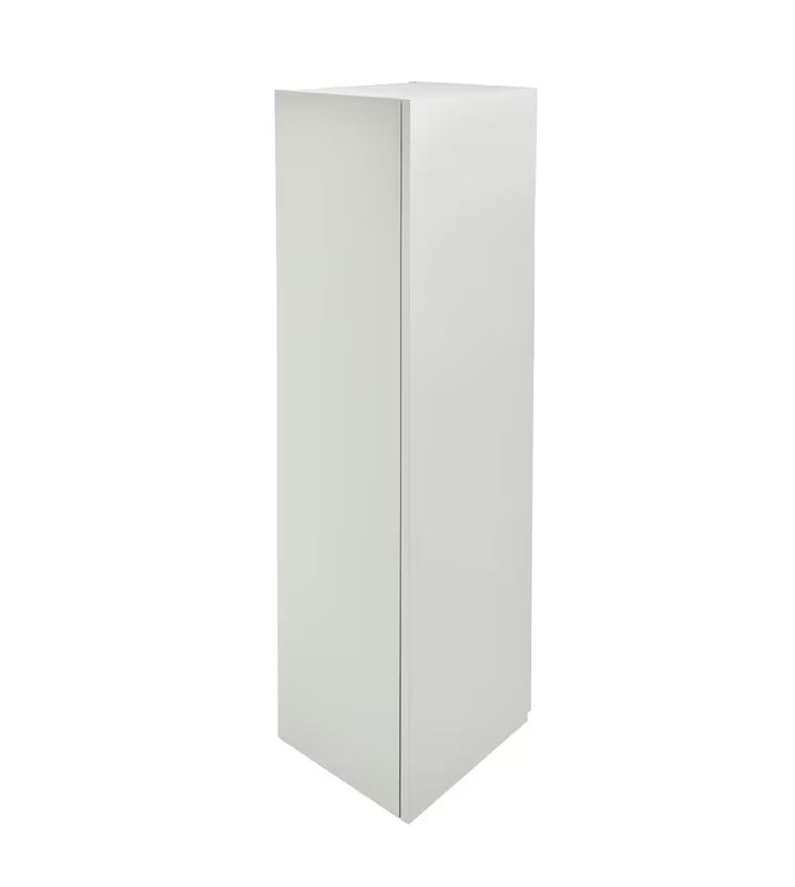 Visoka viseča kopalniška omarica Cersanit Dormo u bijelom sjaju s četiri police i ogledalom