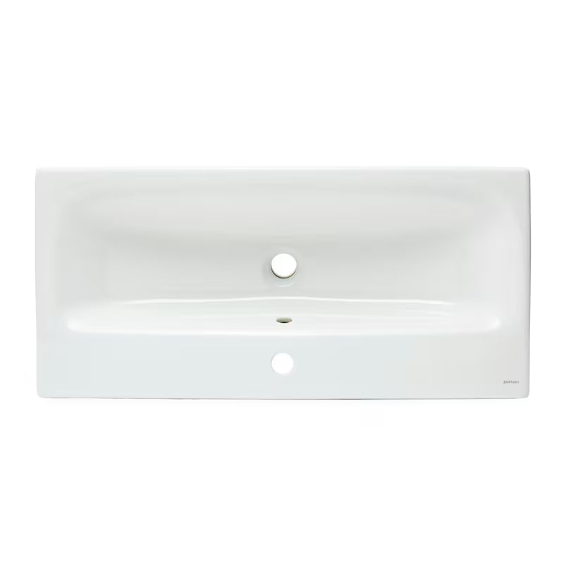 Cersanit Dormo viseča omarica s keramičnim umivalnikom v beli sijajni izvedbi 80x37,5x62 cm