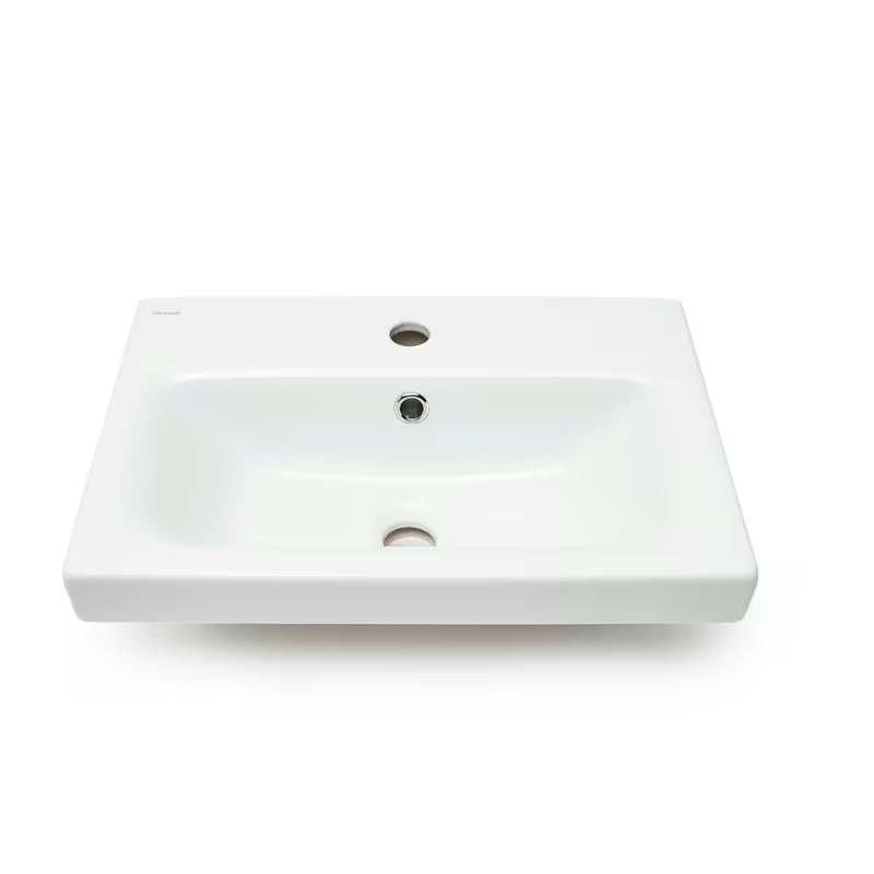 Cersanit Dormo viseča omarica s keramičnim umivalnikom v beli sijajni izvedbi 50x34,5x63 cm