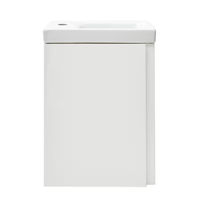 Cersanit Dormo viseča omarica s keramičnim umivalnikom 40x21,5x64 cm v beli sijajni izvedbi