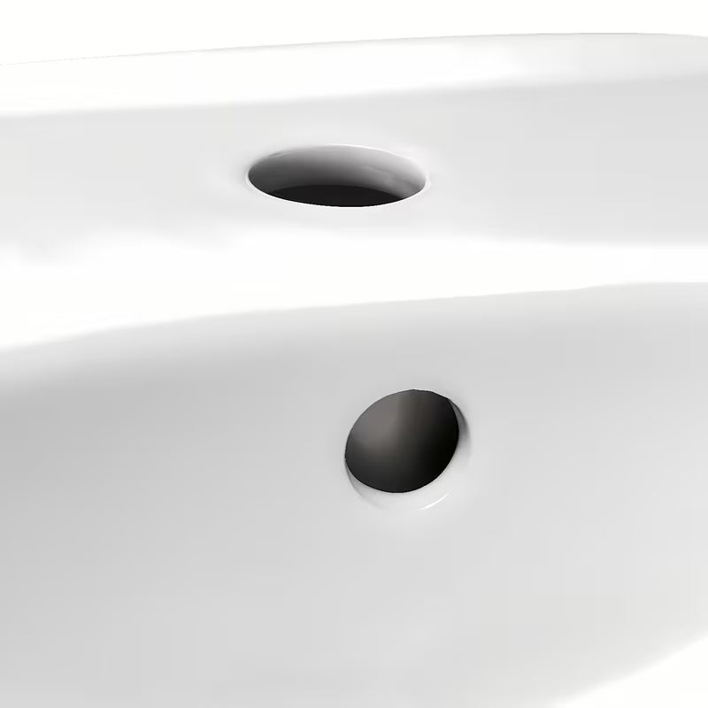 Bijeli keramički umivalnik Fayans Neo 40x32 cm s otvorom pro za slavinu u sredini